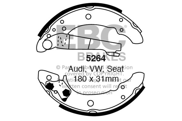 5264 - Zestaw szczęk hamulcowych EBC Brakes