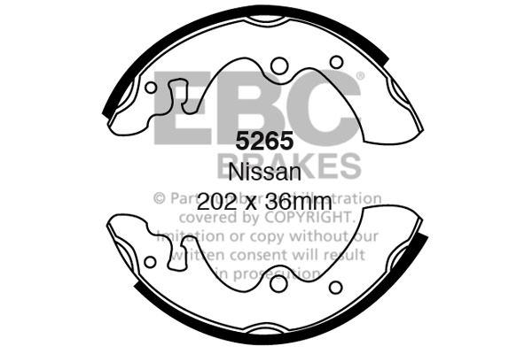 5265 - Zestaw szczęk hamulcowych EBC Brakes