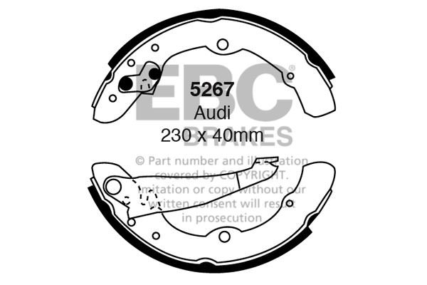 5267 - Zestaw szczęk hamulcowych EBC Brakes