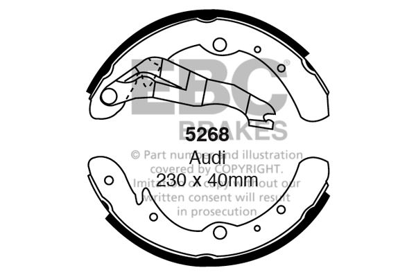 5268 - Zestaw szczęk hamulcowych EBC Brakes