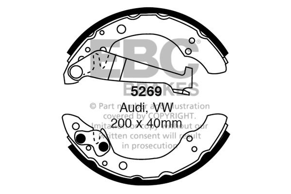 5269 - Zestaw szczęk hamulcowych EBC Brakes