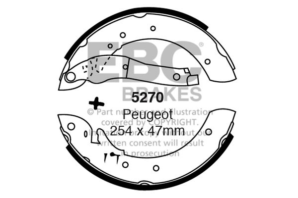 5270 - Zestaw szczęk hamulcowych EBC Brakes