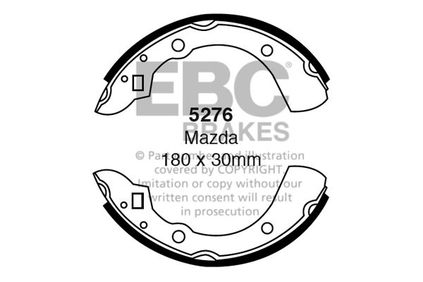 5276 - Zestaw szczęk hamulcowych EBC Brakes