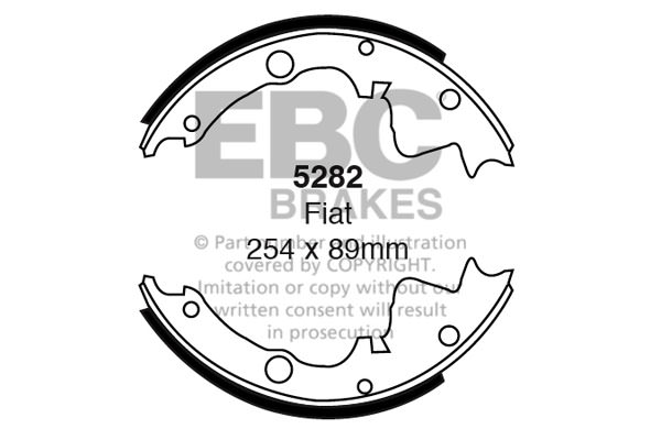 5282 - Zestaw szczęk hamulcowych EBC Brakes