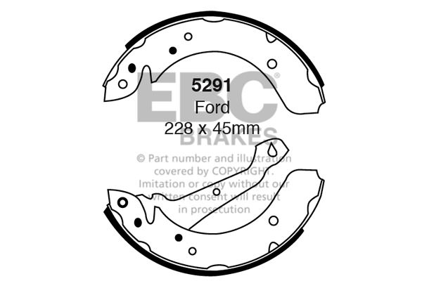 5291 - Zestaw szczęk hamulcowych EBC Brakes