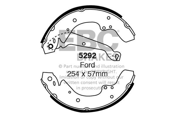 5292 - Zestaw szczęk hamulcowych EBC Brakes