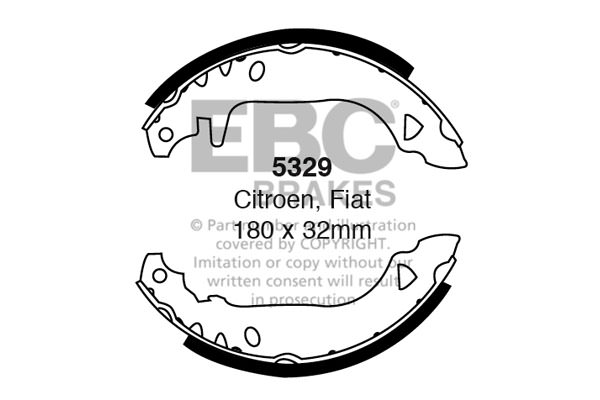5329 - Zestaw szczęk hamulcowych EBC Brakes