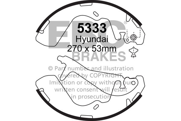 5333 - Zestaw szczęk hamulcowych EBC Brakes
