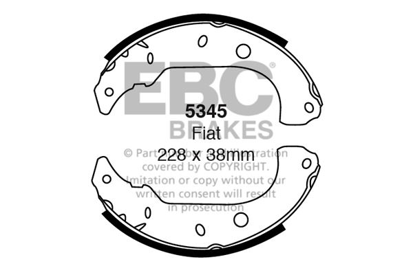5345 - Zestaw szczęk hamulcowych EBC Brakes