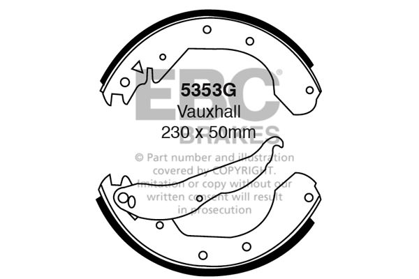 5353G - Zestaw szczęk hamulcowych EBC Brakes
