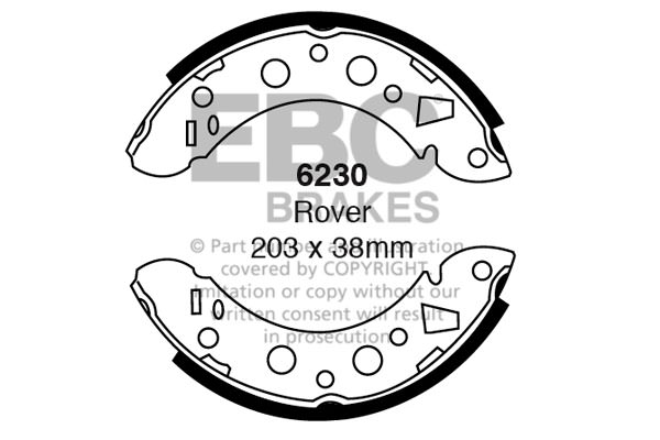 6230 - Zestaw szczęk hamulcowych EBC Brakes