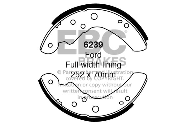 6239 - Zestaw szczęk hamulcowych EBC Brakes