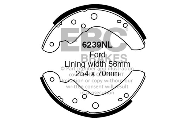 6239NL - Zestaw szczęk hamulcowych EBC Brakes