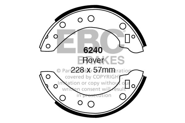 6240 - Zestaw szczęk hamulcowych EBC Brakes