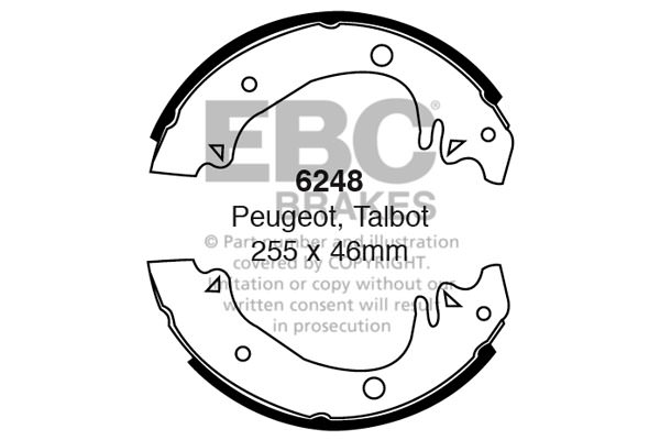 6248 - Zestaw szczęk hamulcowych EBC Brakes