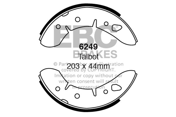6249 - Zestaw szczęk hamulcowych EBC Brakes