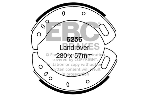 6256 - Zestaw szczęk hamulcowych EBC Brakes