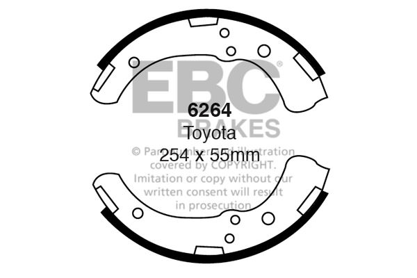 6264 - Zestaw szczęk hamulcowych EBC Brakes