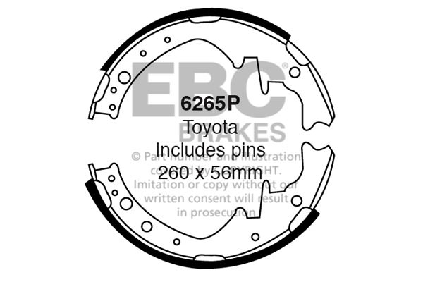 6265P - Zestaw szczęk hamulcowych EBC Brakes
