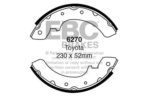 6270 - Zestaw szczęk hamulcowych EBC Brakes