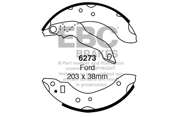 6273 - Zestaw szczęk hamulcowych EBC Brakes