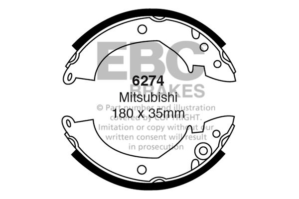 6274 - Zestaw szczęk hamulcowych EBC Brakes