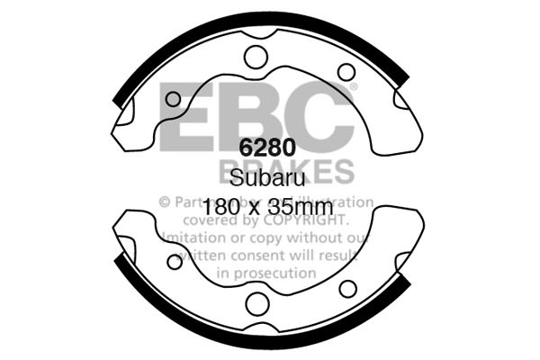 6280 - Zestaw szczęk hamulcowych EBC Brakes