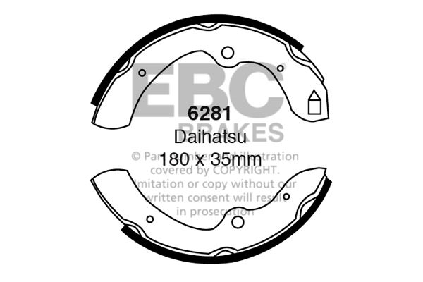 6281 - Zestaw szczęk hamulcowych EBC Brakes