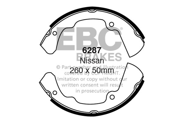 6287 - Zestaw szczęk hamulcowych EBC Brakes
