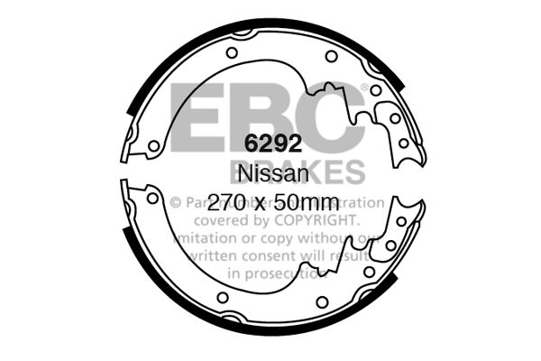 6292 - Zestaw szczęk hamulcowych EBC Brakes
