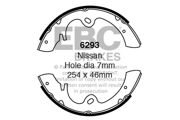 6293 - Zestaw szczęk hamulcowych EBC Brakes