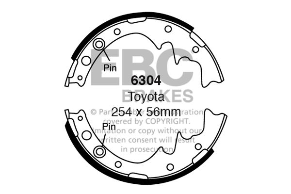 6304 - Zestaw szczęk hamulcowych EBC Brakes