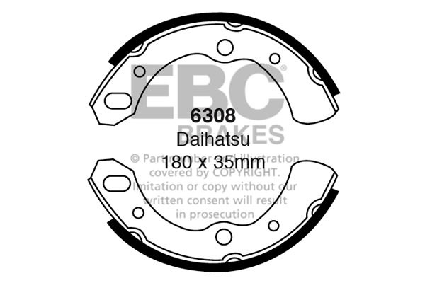 6308 - Zestaw szczęk hamulcowych EBC Brakes