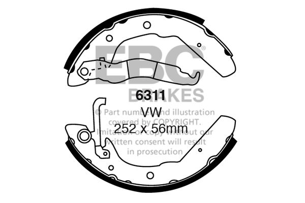 6311 - Zestaw szczęk hamulcowych EBC Brakes