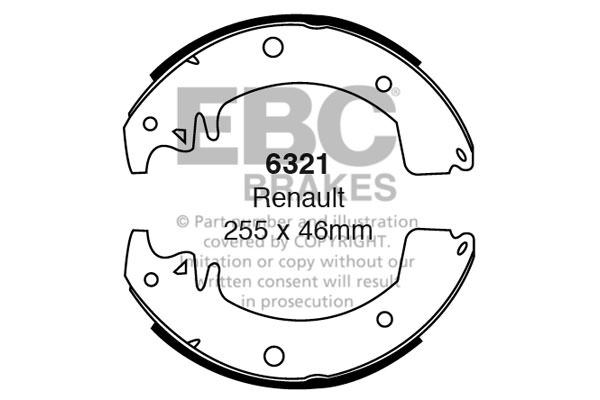6321 - Zestaw szczęk hamulcowych EBC Brakes