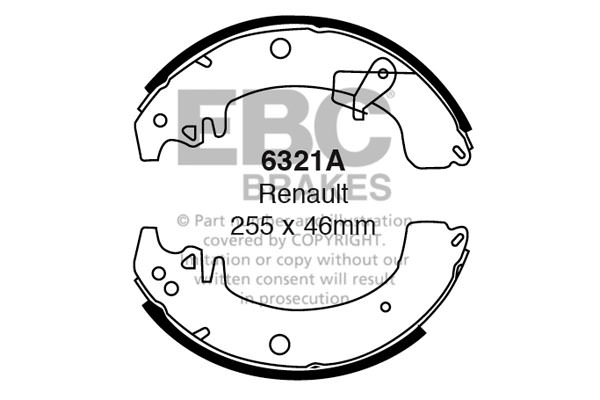 6321A - Zestaw szczęk hamulcowych EBC Brakes