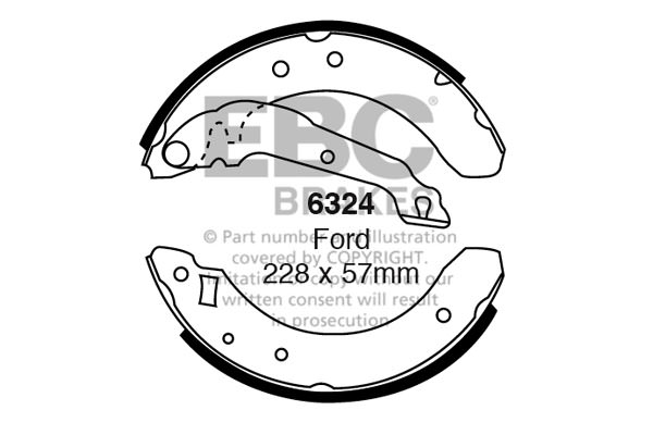 6324 - Zestaw szczęk hamulcowych EBC Brakes