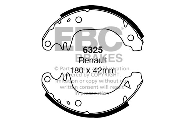 6325 - Zestaw szczęk hamulcowych EBC Brakes