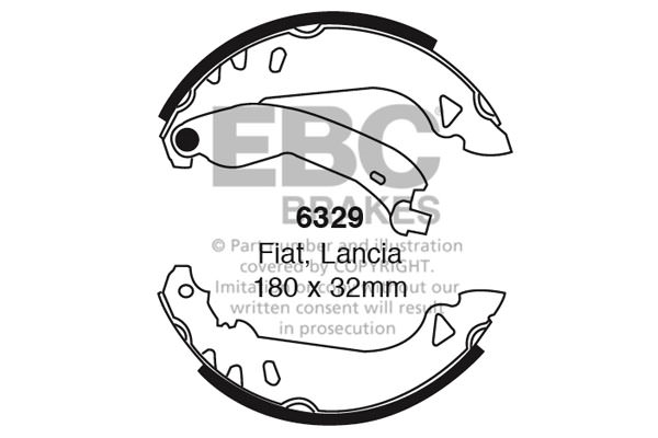 6329 - Zestaw szczęk hamulcowych EBC Brakes