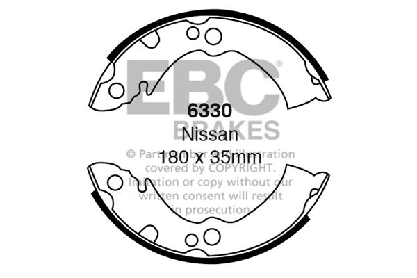 6330 - Zestaw szczęk hamulcowych EBC Brakes