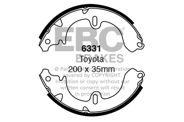 6331 - Zestaw szczęk hamulcowych EBC Brakes