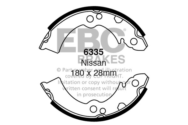 6335 - Zestaw szczęk hamulcowych EBC Brakes