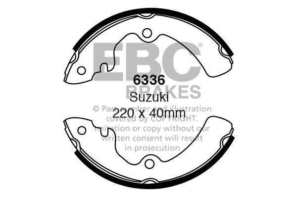 6336 - Zestaw szczęk hamulcowych EBC Brakes
