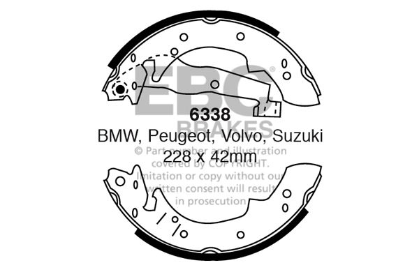 6338 - Zestaw szczęk hamulcowych EBC Brakes