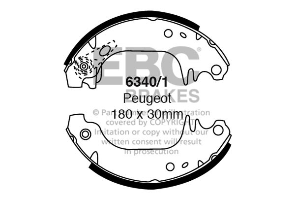 6340/1 - Zestaw szczęk hamulcowych EBC Brakes