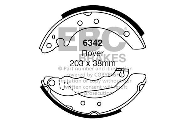 6342 - Zestaw szczęk hamulcowych EBC Brakes