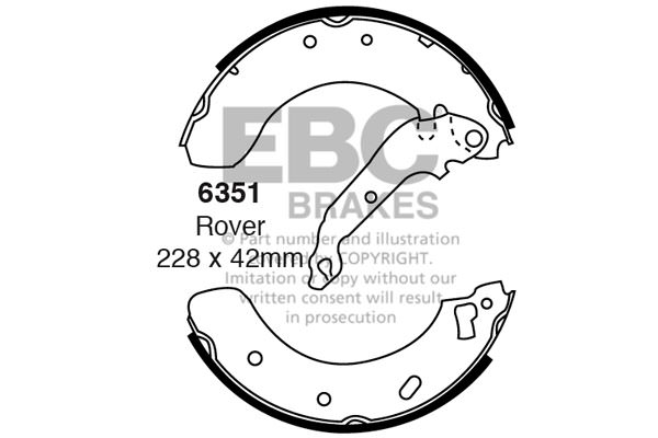 6351 - Zestaw szczęk hamulcowych EBC Brakes