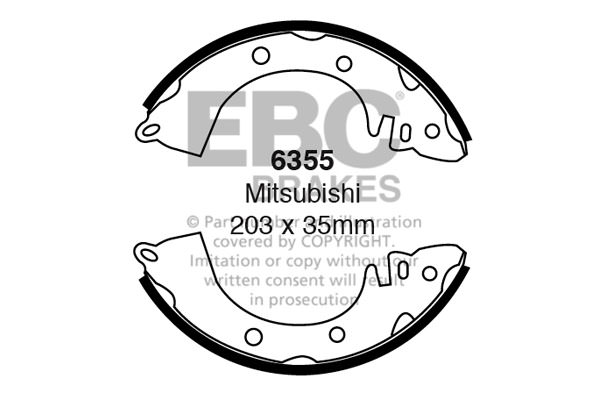 6355 - Zestaw szczęk hamulcowych EBC Brakes