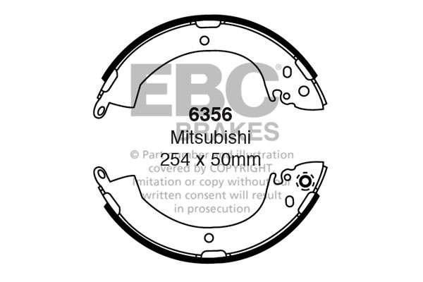 6356 - Zestaw szczęk hamulcowych EBC Brakes