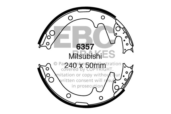 6357 - Zestaw szczęk hamulcowych EBC Brakes